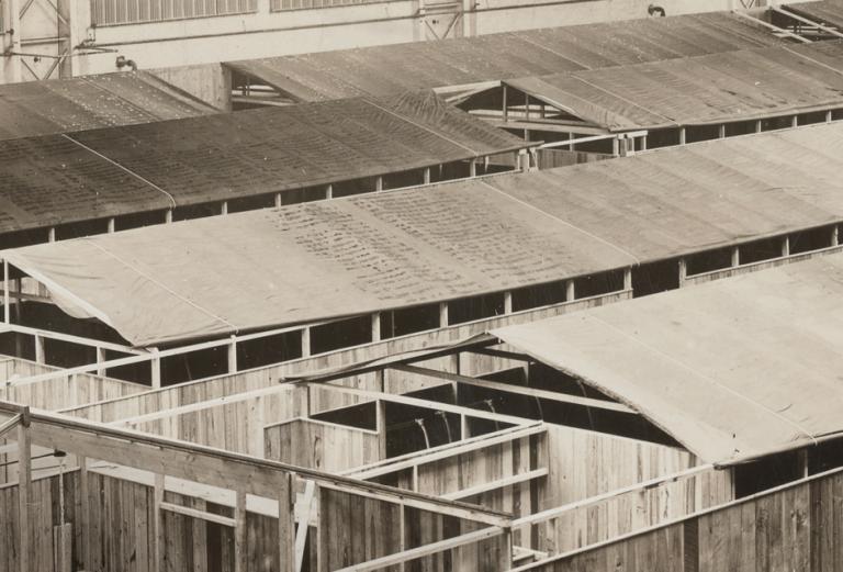 Boston's Commonweath Armory during the 1918 flu pandemic